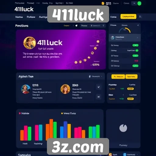 Análise da interface do usuário no site 411luck